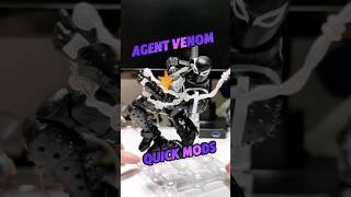 Agent Venom Mods Neck Torso \u0026 Wash Marvel Legends Hasbro Pulse Retro Action Figure Fix