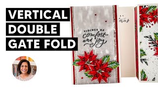 🔴Make a Stunning Christmas Vertical Panel Card Using Designer Paper