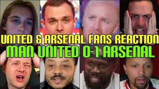 UNITED & ARSENAL FANS REACTION TO MAN UNITED 0-1 ARSENAL | FANS CHANNEL