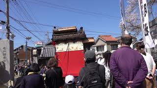 常滑祭・常滑地区祭礼2019 MAH00947山方「常山車」神明社入り