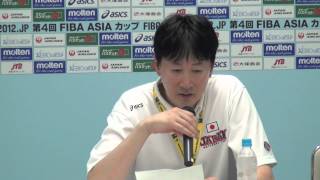 【第4回FIBA ASIAカップ】　JPN vs QAT試合終了後 　記者会見