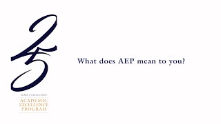 What does the Academic Excellence Program mean to you?