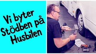 Vi byter stödben på husbilen