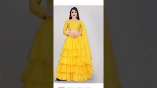 meesho yellow beautiful lehenga for Haldi ceremony 🥰🥰🥰🥰#shorts #youtubeshorts #meesho #trending