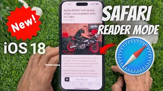 How to use Safari Reader in iPhone iOS 18