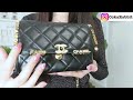 unboxing chanel 23c mini flap black monaco collection holiday packaging