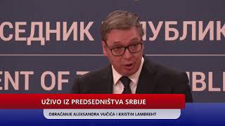 Uživo: Obraćanje predsednika Aleksandra Vučića i ministarkeodbrane SR Nemačke Кristin Lambreht