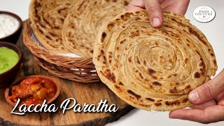 आटे से बनाये लच्छेदार पराठा | Whole Wheat Lachha Paratha | Easy Recipe