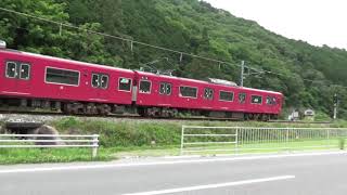 30秒の心象風景19223・山裾を走る赤い電車～播但線103系4両編成～