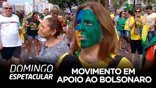 Manifestantes fazem movimento em apoio a Jair Bolsonaro