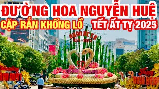 TẾT SÀI GÒN 2025 I LỘ DIỆN CẶP RẮN KHỔNG LỒ ĐƯỜNG HOA NGUYỄN HUỆ TRUNG TÂM SÀI GÒN RỘN RÀNG ĐÓN XUÂN