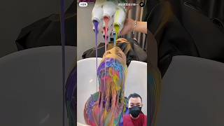 Rainbow Hair Coloring #shorts