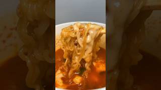 kimchi soup noodles with mozzarella cheese #asmr #koreanfood