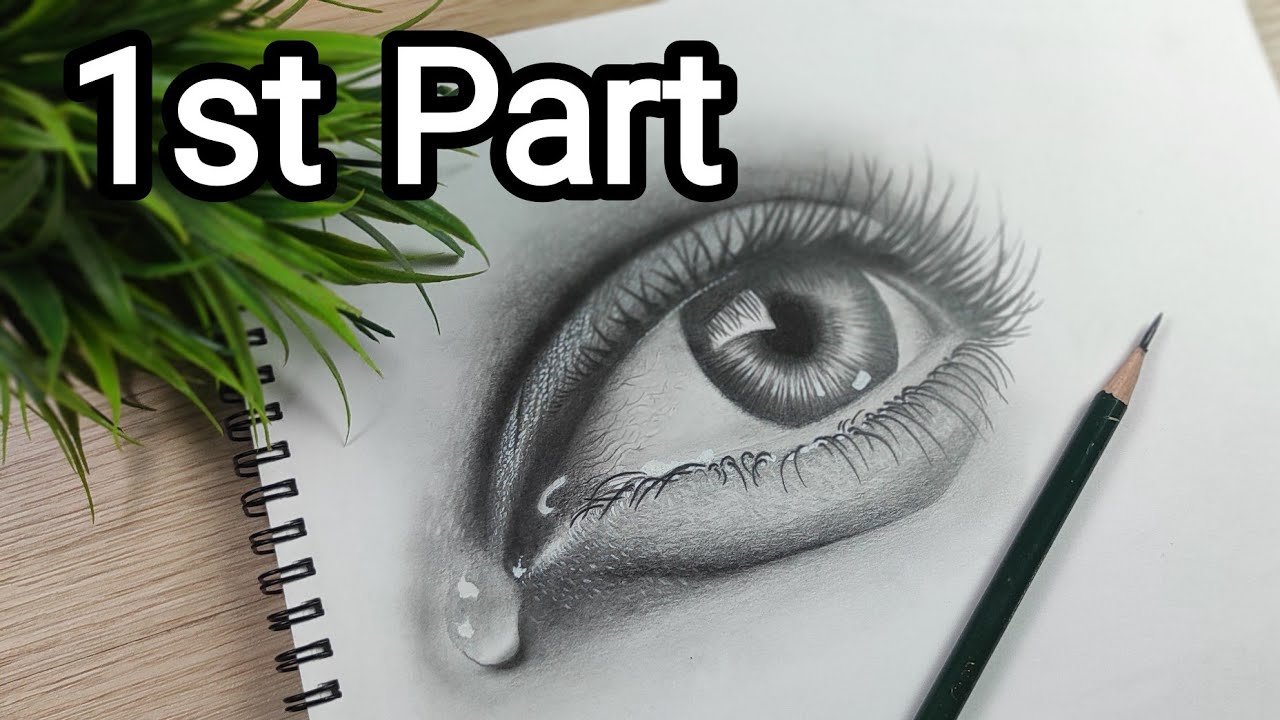 How To Draw A Realistic Eye With A Teardrop How To Draw Shade A Realistic Eye With Teardrop Step By Step Drawing
