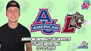 American vs Lafayette  2/10/25 Free College Basketball Picks and Predictions | NCAAB Pick