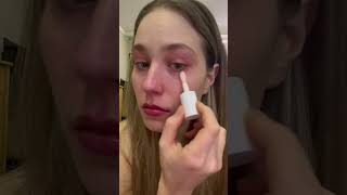 Crying Girl Makeup 😭 Pinterest Crying Makeup Look #makeup #crying #sad #trending #tutorial #shorts