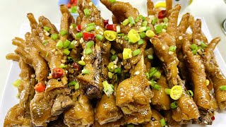 របៀបធ្វើខជើងមាន់បែបចិន || How to cook Spicy Braised Chickens Feet Chinese Style