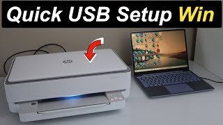 HP Envy Printer Quick Setup Using USB Cable With Windows Laptop For Fast Printing & Scanning !!