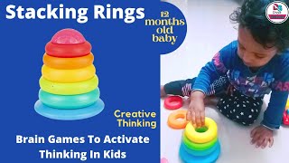 Stacking Rings | Baby perfection in stacking ring toys | 1 Year baby perfection in stacking #shorts