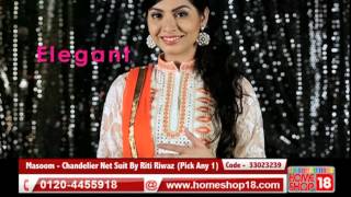 Homeshop18.com - Masoom - Chandelier Net Suit By Riti Riwaz (Pick Any 1)