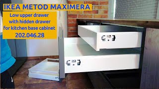 IKEA METOD build - low upper drawer Maximera with hidden drawer for kitchen base cabinet  202.046.28