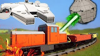 Can Star Wars Vehicles Stop a Train? - Brick Rigs Gameplay & Train Stopping