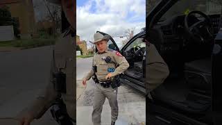 cop pulls over a biker and then runs to catch another