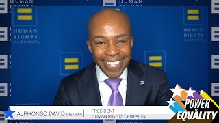 HRC President Alphonso David speaks at HRC's LGBTQ Inaugural Event