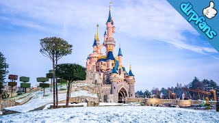 Heavy Snow Transforms Disneyland Paris into a Winter Wonderland