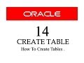 Oracle Database11g tutorials 14 : How to CREATE TABLE using sql developer and command prompt
