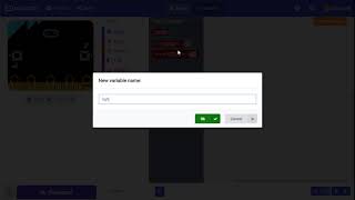 micro:bit makecode - create a new variable
