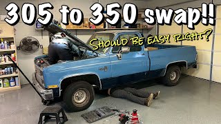 305 to 350 swap in a 1984 Chevy Silverado