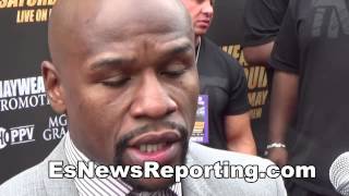 Floyd Mayweather vs Manny Pacquiao fm on fight night vs manny - EsNews