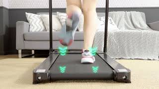 Costway Folding Treadmill for Walking Running with LED Touch Screen for Home and Gym