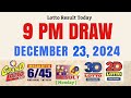 lotto result today 9pm december 23 2024 pcso