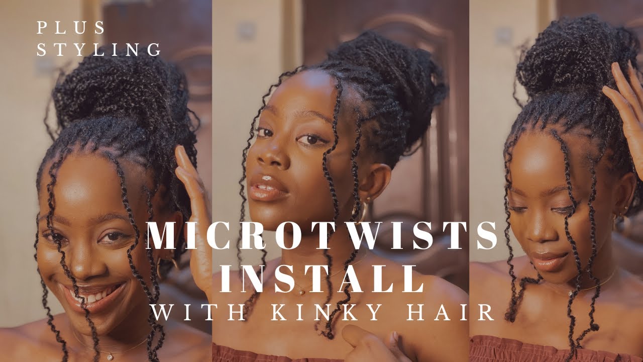 Simple Microtwists Tutorial Kinky Hair Extension Protective
