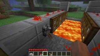 Minecraft Simple Drawbridge Using Trapdoors