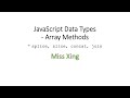 41. JavaScript Data Types - Arrays Methods: splice, slice, concat, join