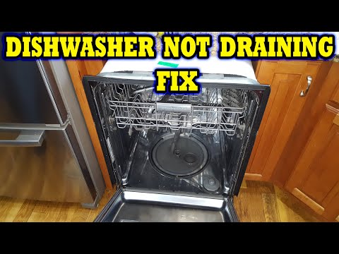 How do you fix a standing water in a KitchenAid dishwasher?