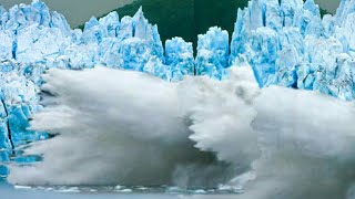 Huge glacier calving and danger glacier waves compilation 2k18 (2/3)