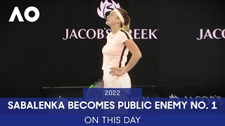 On This Day: Aryna Sabalenka Makes Enemy of Crowd v Barty | Australian Open 2022