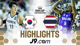 Korea 🇰🇷 vs Thailand 🇹🇭 | J9 Highlights | FIBA Asia Cup 2025 Qualifiers