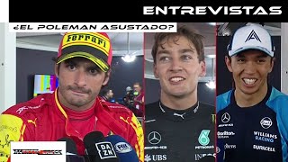 Carlos Sainz ¿Asustado? Entrevistas Q Monza + George Russell, Alex Albon