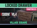 Resident Evil 4 - Village Square - Locked Drawer - How to Open