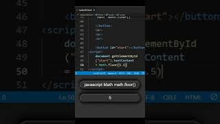 JavaScript Math Math floor #shorts #html
