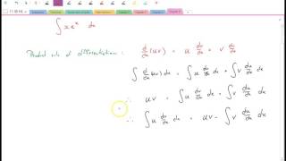 Integration by parts (the 'product rule' of integration)