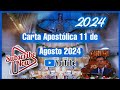 CARTA APOSTÓLICA 11 DE AGOSTO 2024 | BELLAS PALABRAS PARA REFLEXIÓNAR