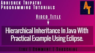 Hierarchical Inheritance In java Part-26 # Inheritance In Java # Java Tutorials