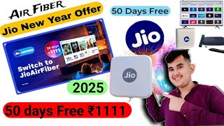 New Year Plan 2025 JIO AirFiber just 1111 only, full installation, DTH box , 50 DAYS FREE #airfiber