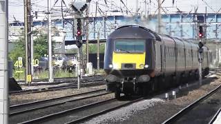 High Speed Trains at Doncaster - Virgin EC \u0026 Grand Central HSTs \u0026 Virgin EC 225s - 25th July 2017